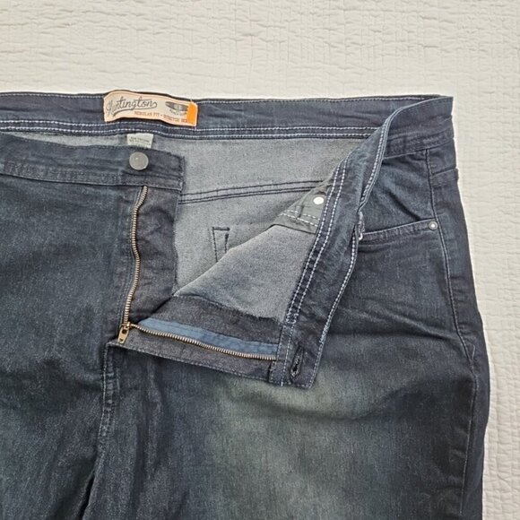 Huntington Beach Club Jeans Men's 46x32 Dark Wash Stretch Regular Fit EUC LN - Picture 12 of 16